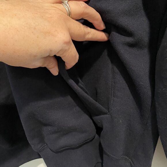 Champion Eco Authentic Quarter Zip Mens M Blue Pullover Fideliter Et Fortiter - Picture 7 of 10